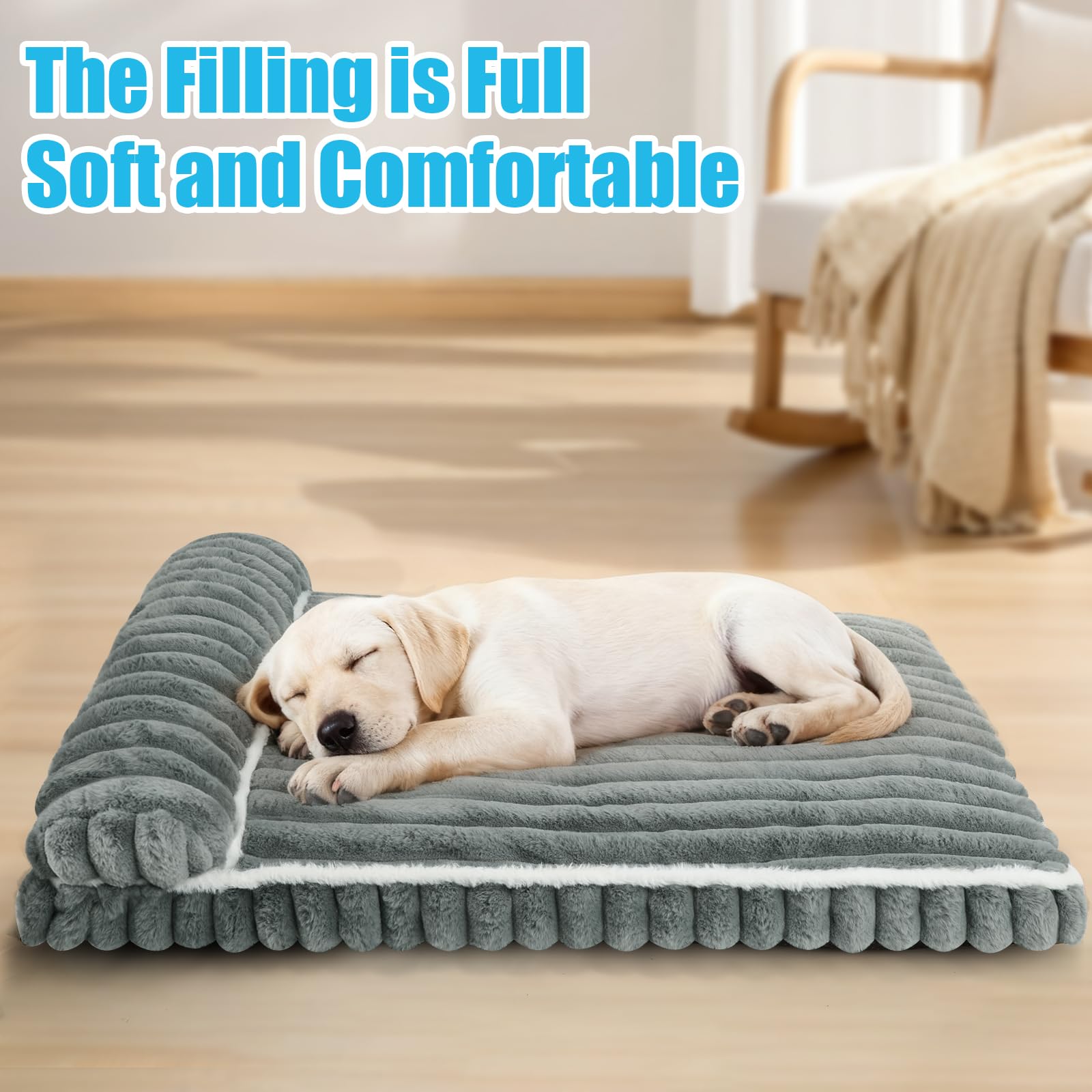 Wn's Day Comfort Dog Bed durable zipper enables easy cover removal and washing.