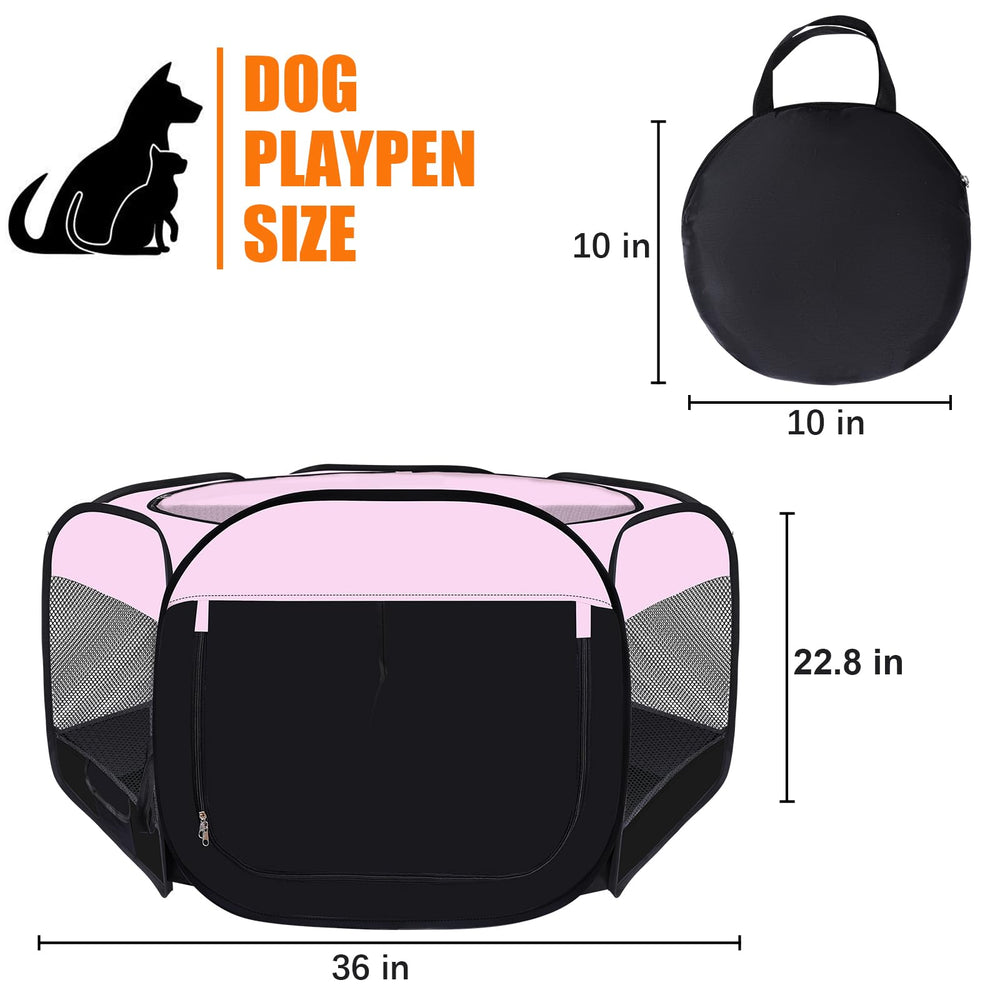 Wn's Day playpen pink folded circle for compact storage