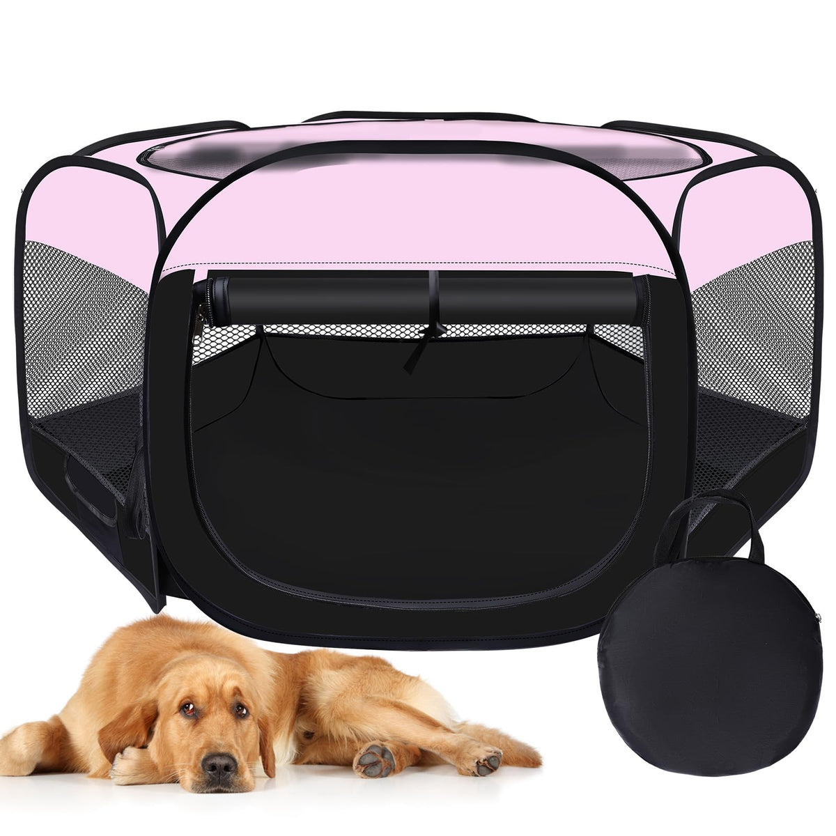 Wn's Day dog cat playpen top view for easy pet monitoring and ventilation