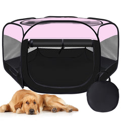 Wn's Day dog cat playpen top view for easy pet monitoring and ventilation
