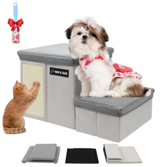 Wn's Day dog stairs bed folding storage showcase easy bed access