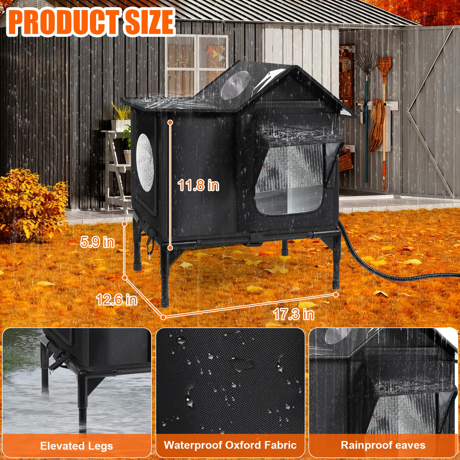 Wn's Day door curtain reduces drafts and moisture at entry.