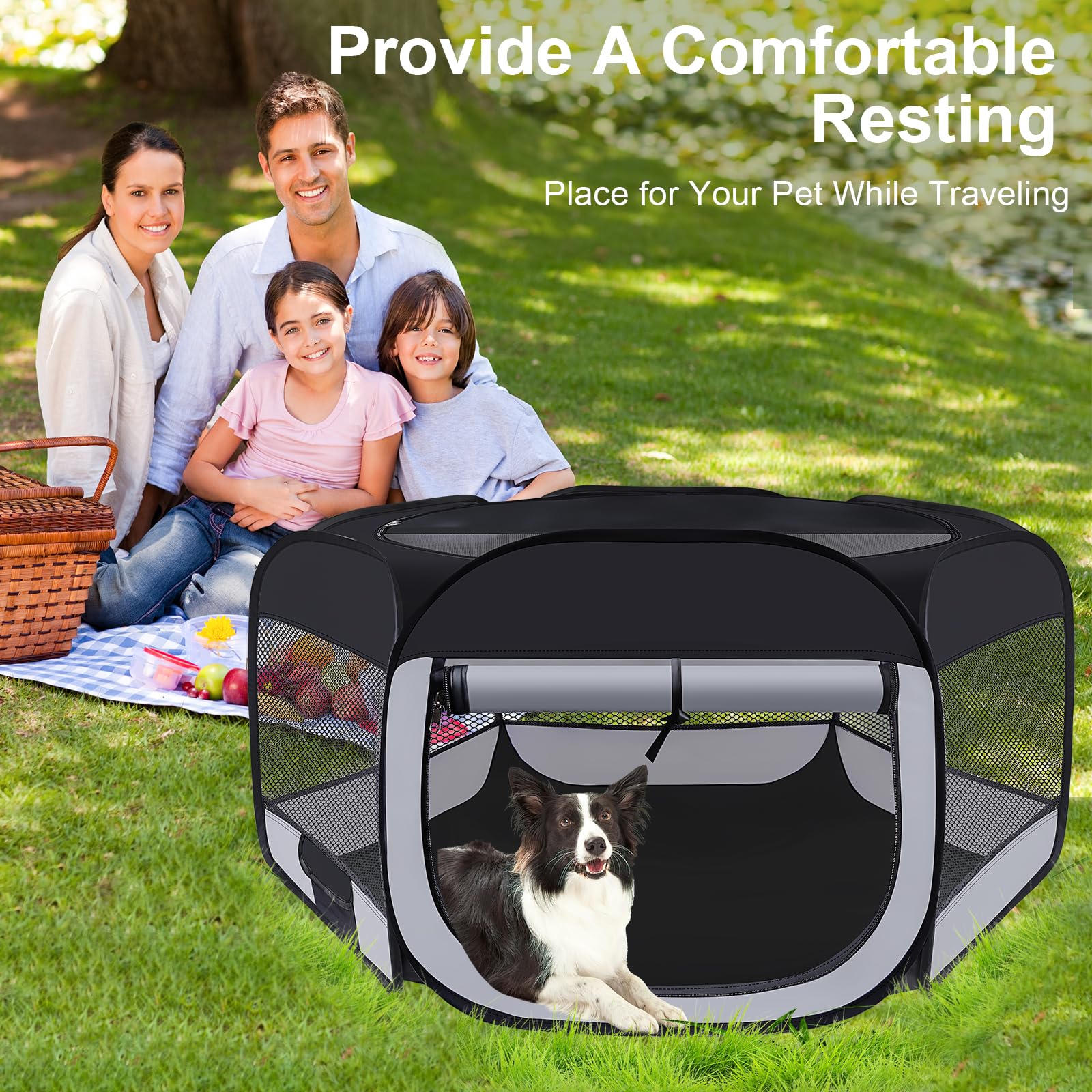 Wn's Day indoor outdoor playpen supports easy setup and versatile usage