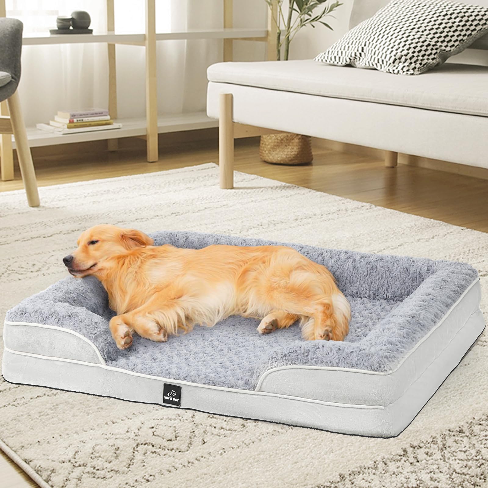 Wn's Day large dog bed in grey for comfortable lounging