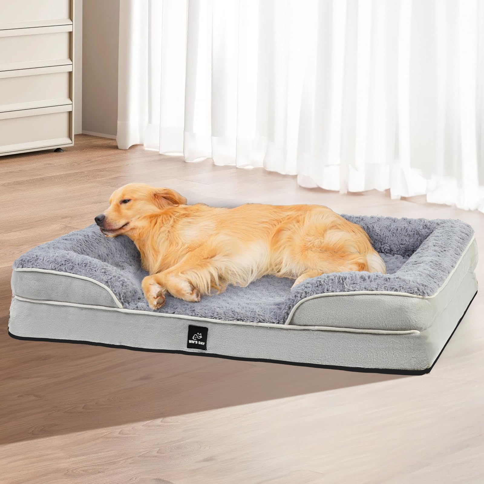 Wn's Day non-slip-bottom keeps the bed stable on slick floors