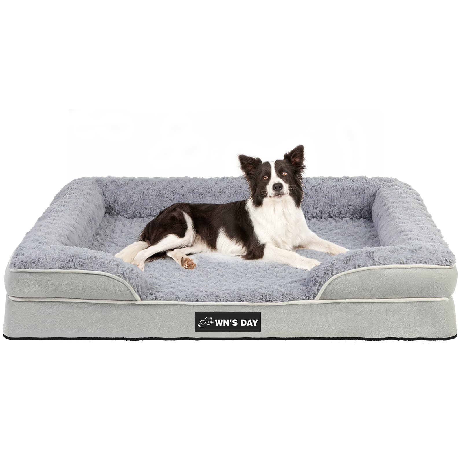 Wn's Day orthopedic dog bed with egg-crate foam supports joints and promotes deep sleep