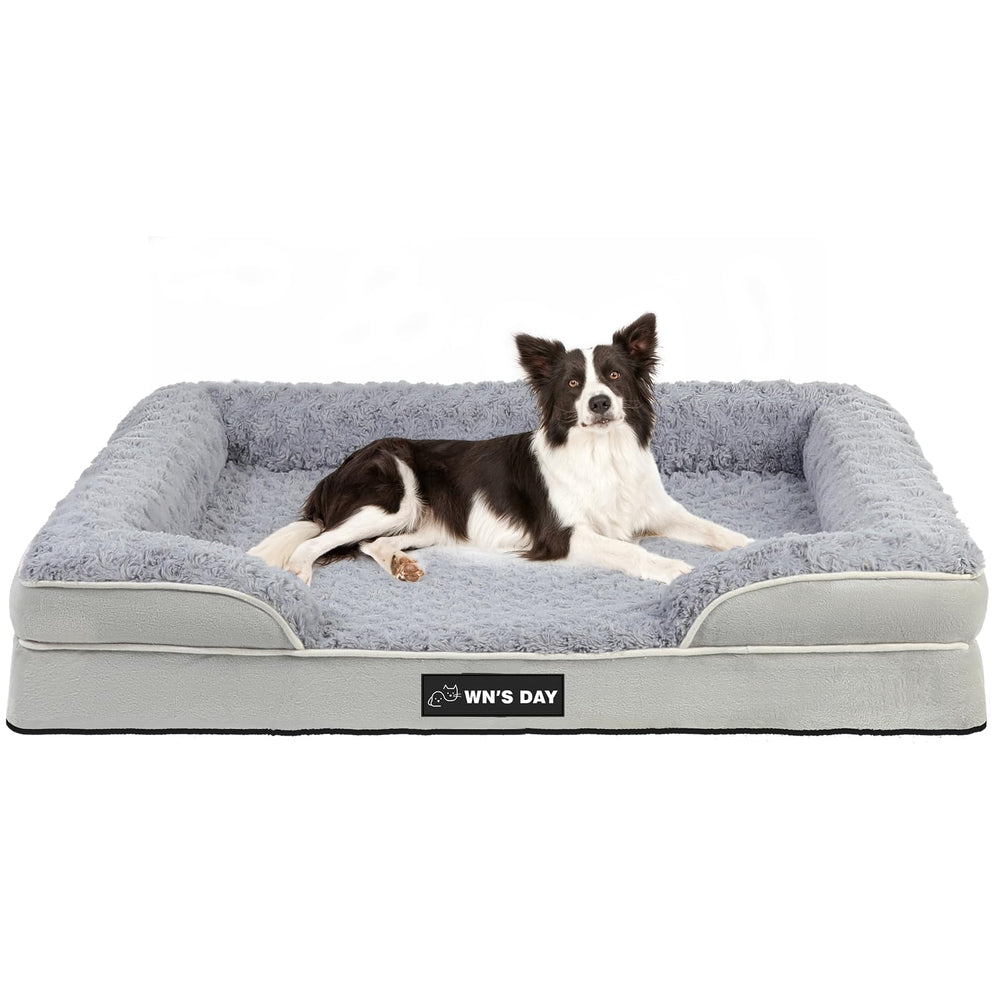 Wn's Day orthopedic dog bed with egg-crate foam supports joints and promotes deep sleep