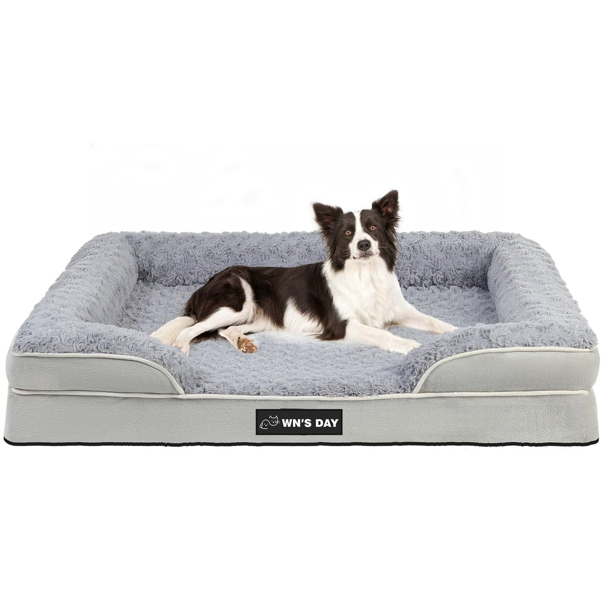 Wn's Day orthopedic dog bed with egg-crate foam supports joints and promotes deep sleep
