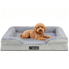 Wn's Day orthopedic dog bed with egg crate foam for joint support.