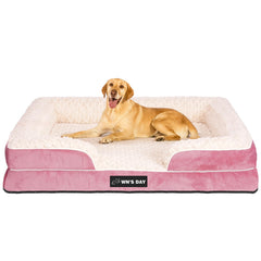 Wn's Day orthopedic dog bed with egg crate foam supports joints.