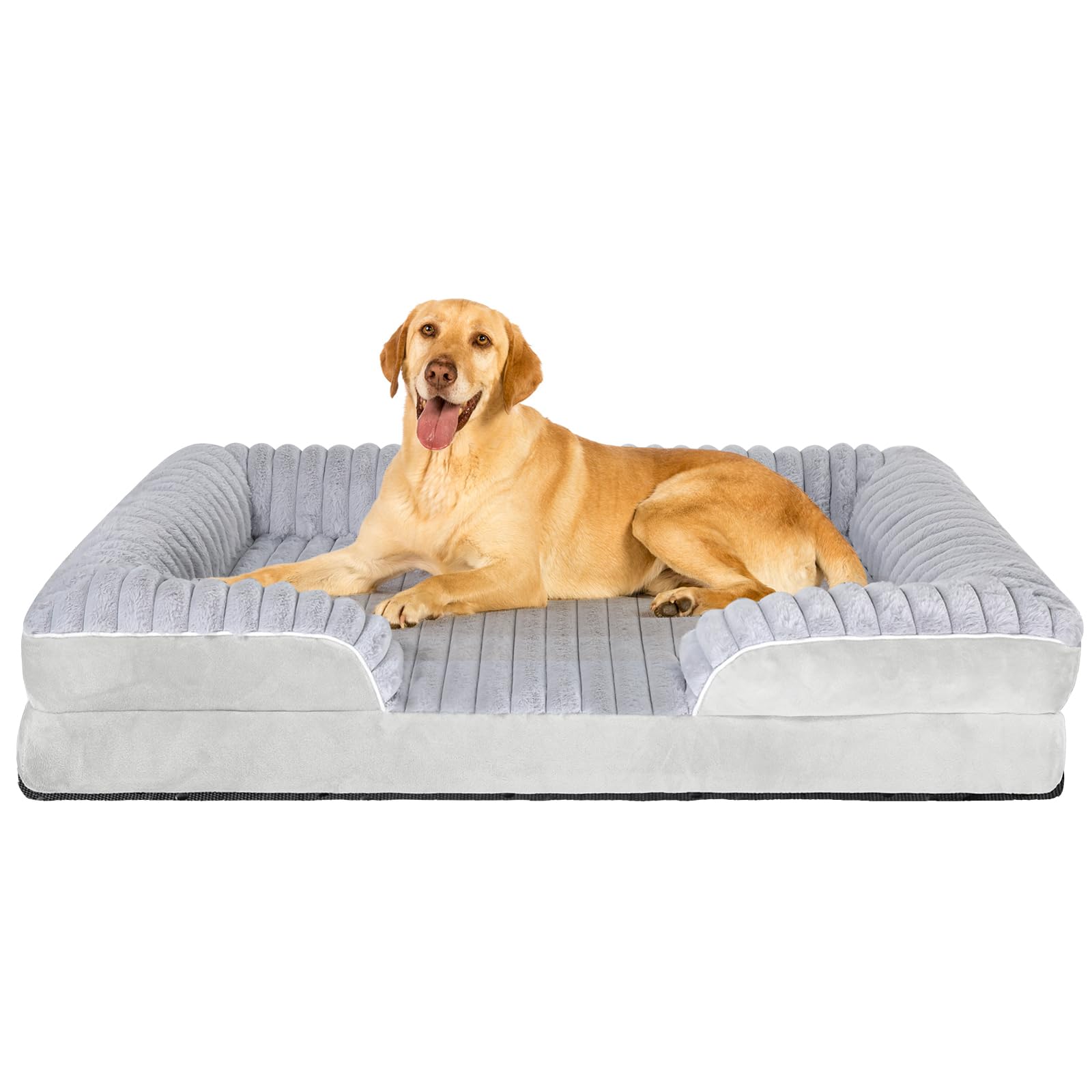 Wn's Day orthopedic dog bed XL outside view shows spacious comfort for large dogs.