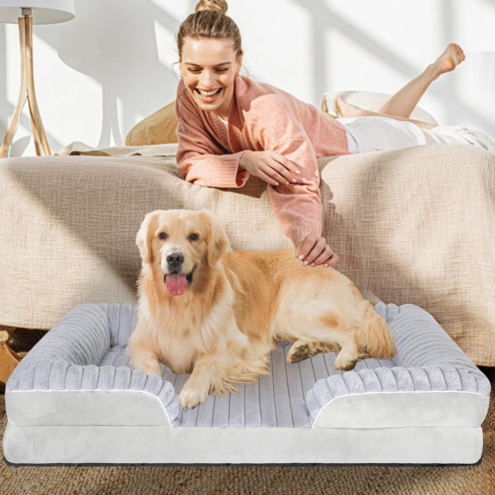 Wn's Day orthopedic dog bed XL removable cover simplifies machine washing.