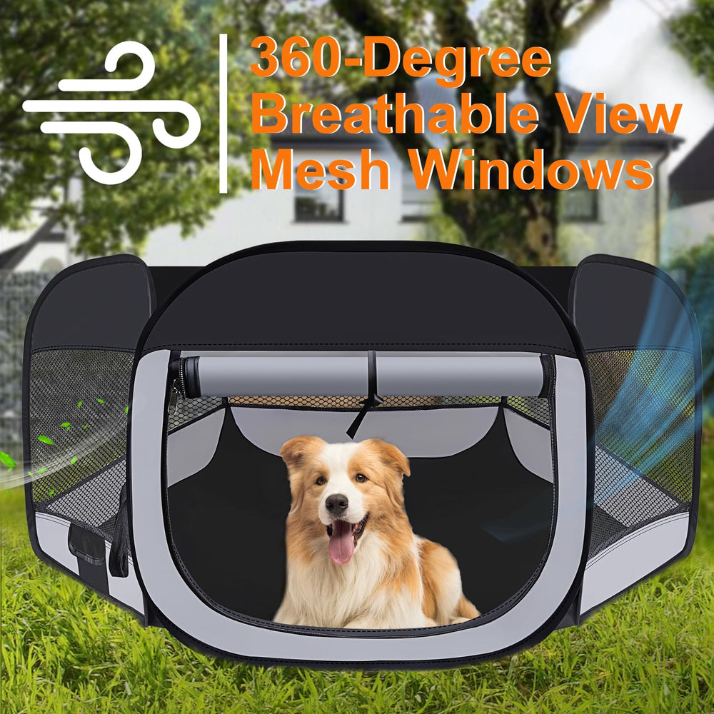 Wn's Day playpen 360-degree visibility promotes peace of mind while supervising