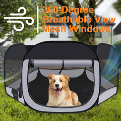 Wn's Day playpen 360-degree visibility promotes peace of mind while supervising
