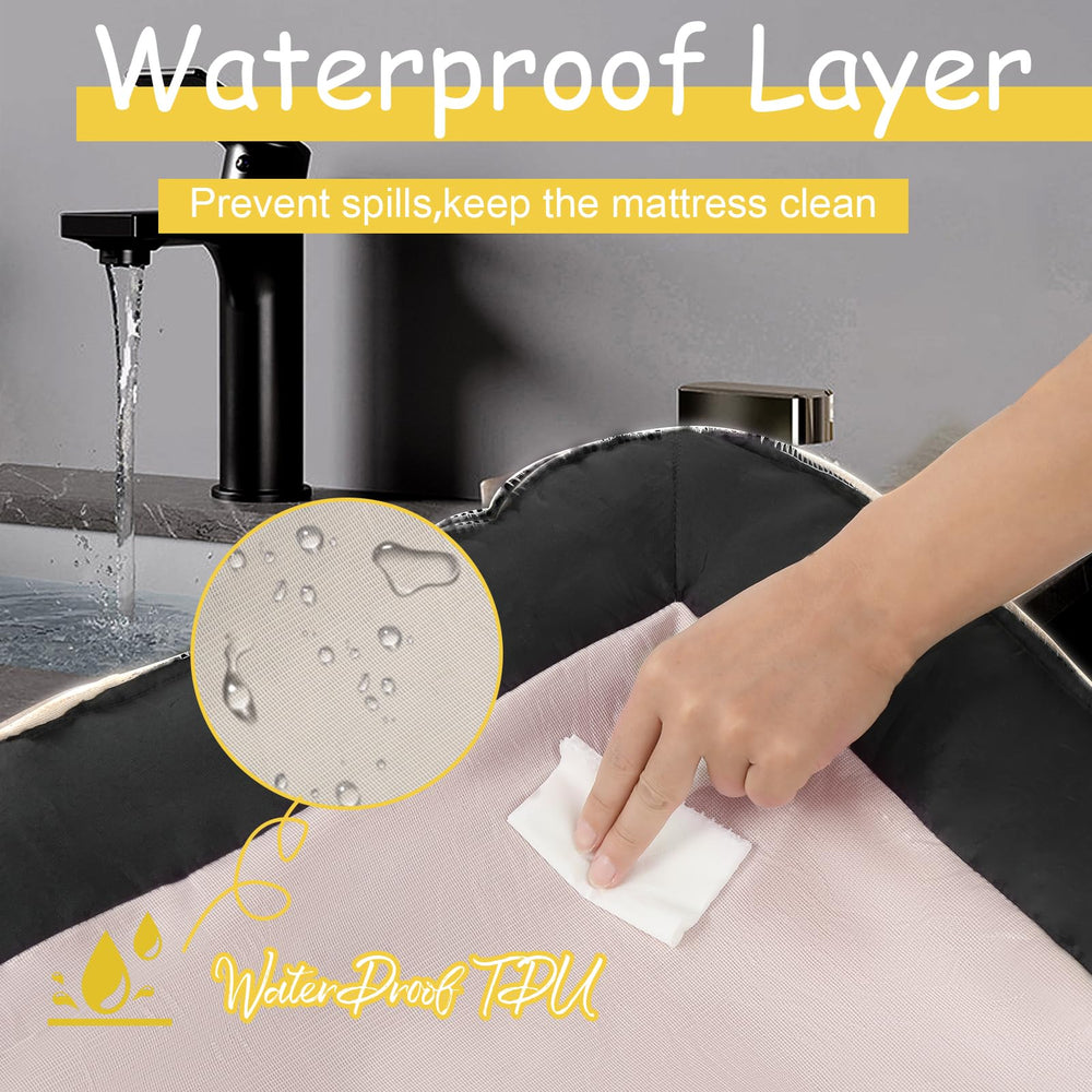 Wn's Day bed features a waterproof bottom and non-slip base.