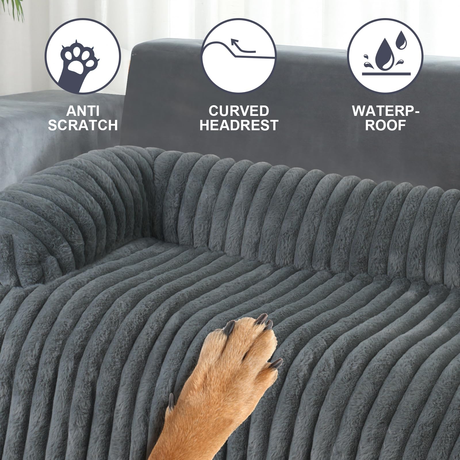 Wn's Day waterproof sofa bed showcased in living room