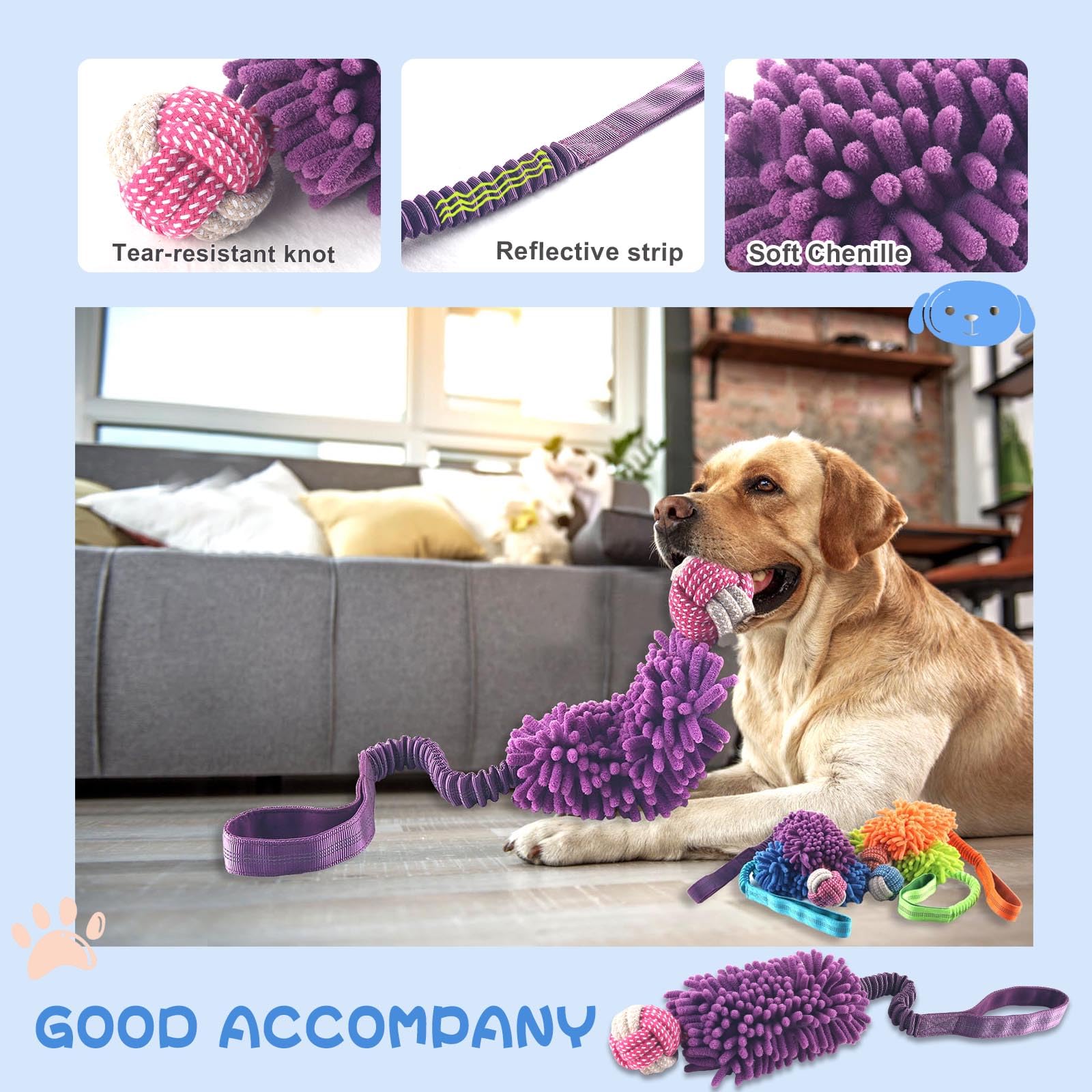 Wodoca 24-inch rope toy retracts up to 32 inches for versatility