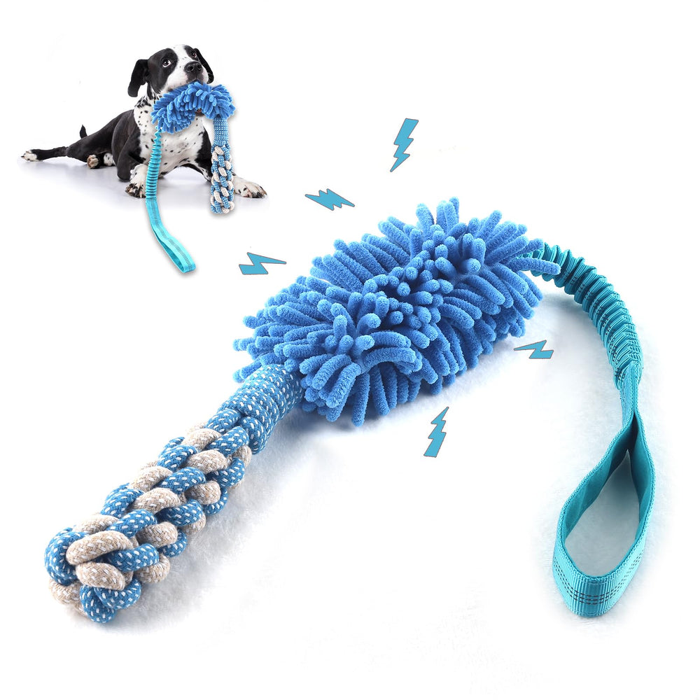 Wodoca dog rope toy blue for interactive tug-of-war and bonding during training