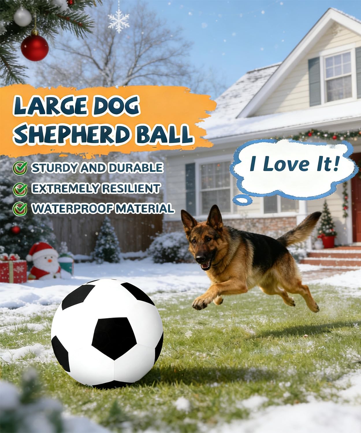 Wofypetny 25-inch herding ball in action during outdoor training sessions.