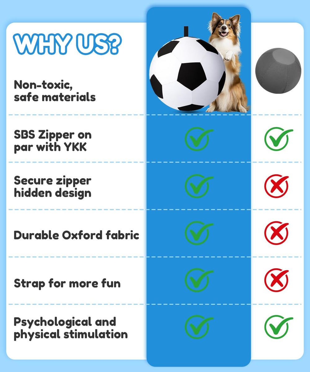 Wofypetny ball stored in shade to prolong life and performance.