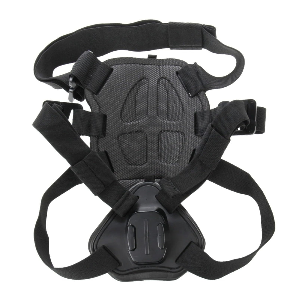 Wogerplu dog harness quick-release base enables fast camera mounting and dismount.