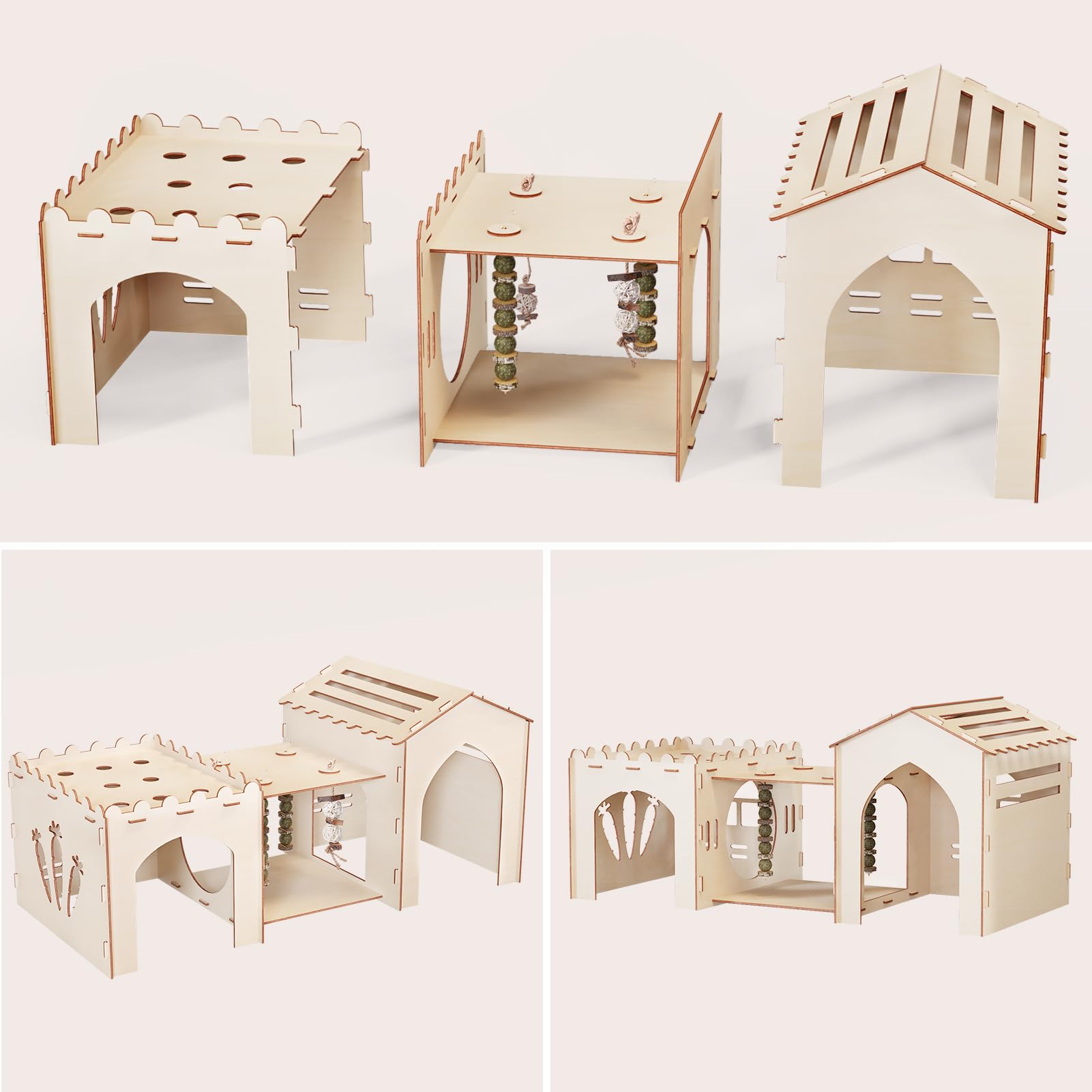 Woiworco rabbit hanging toys image captures interactive play that encourages activity and exploration.