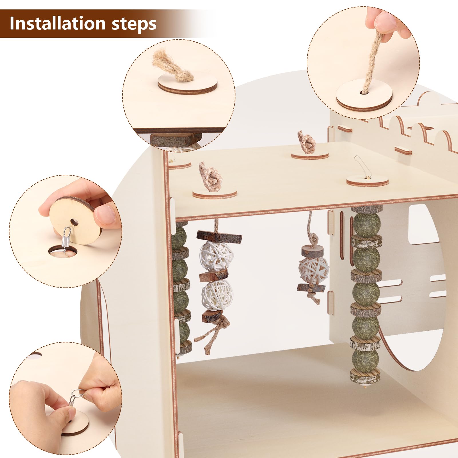 Woiworco wooden rabbit house sturdy design emphasizes durable structure for lasting home use.