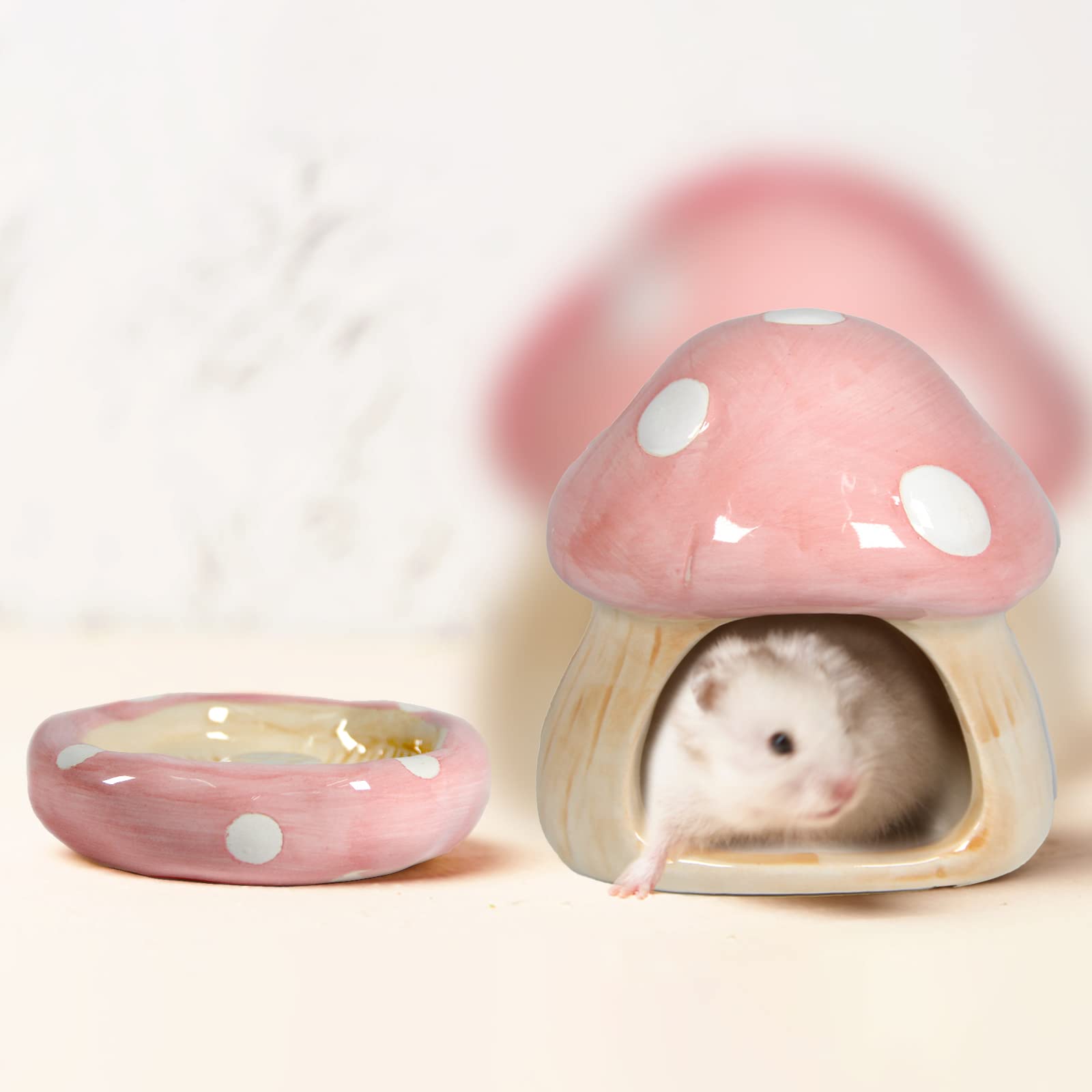 Woleigiao guinea pig hideout pink adds a cute nap space