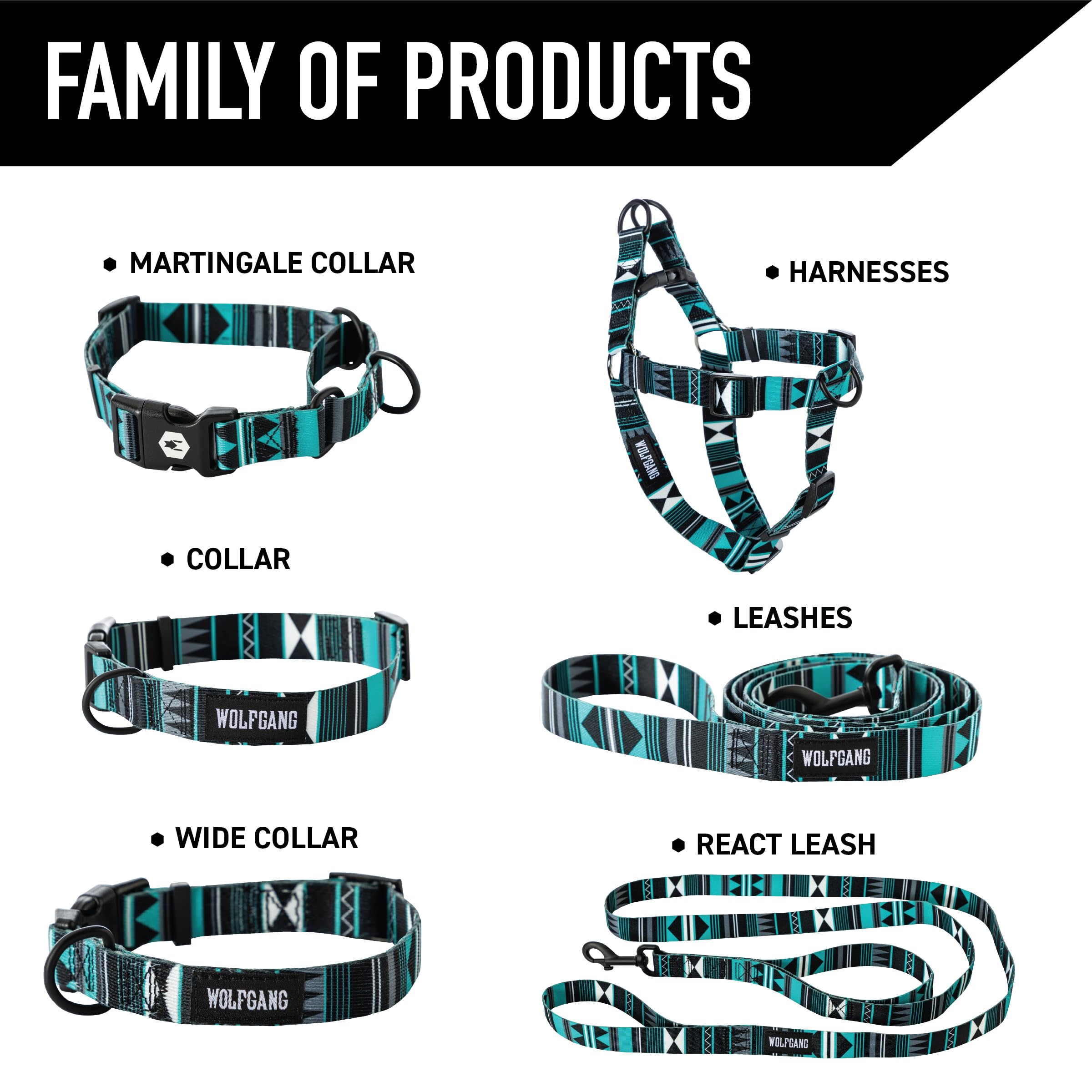 Wolfgang Heavy Duty Martingale Collar WesternSky Small weather-resistant finish resists rain and stains