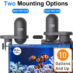 Wolmds camera monitoring shows live tank view with media sharing capability.