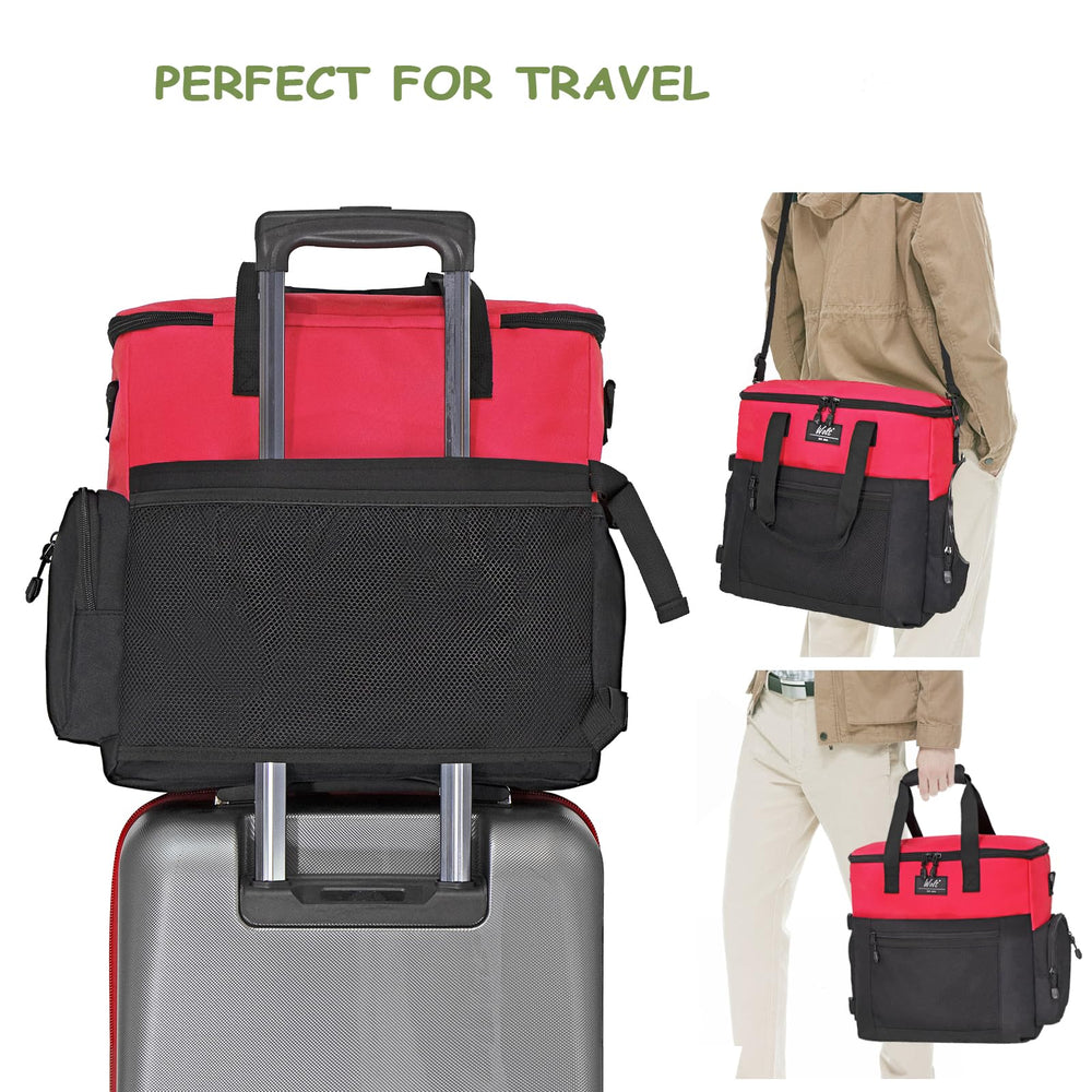 WOLT travel bag offers multiple carrying options for easy hands-free travel.