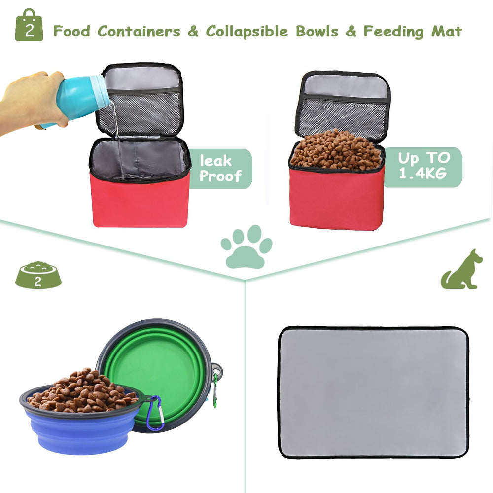 WOLT dog travel bag front pocket keeps treats and IDs handy.