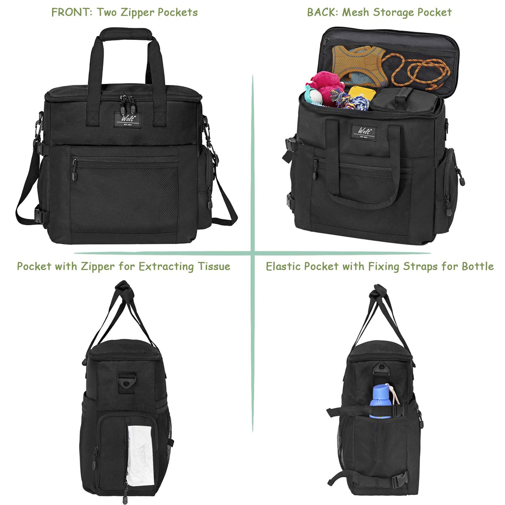 WOLT dog travel bag under-seat storage enables easy in-cabin travel