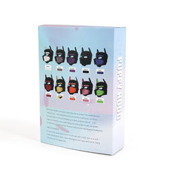 Womalen blue full-face pup hood suitable for cosplay and nightlife.