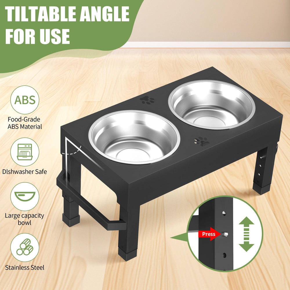 Womnwomn elevated dog bowls stand anti-slip feet reduce sliding during meals