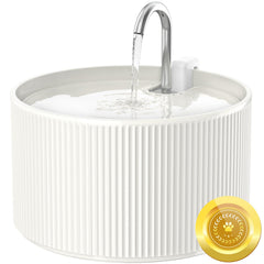 Wonder Creature ceramic cat water fountain assembly demonstrates easy setup for home use.