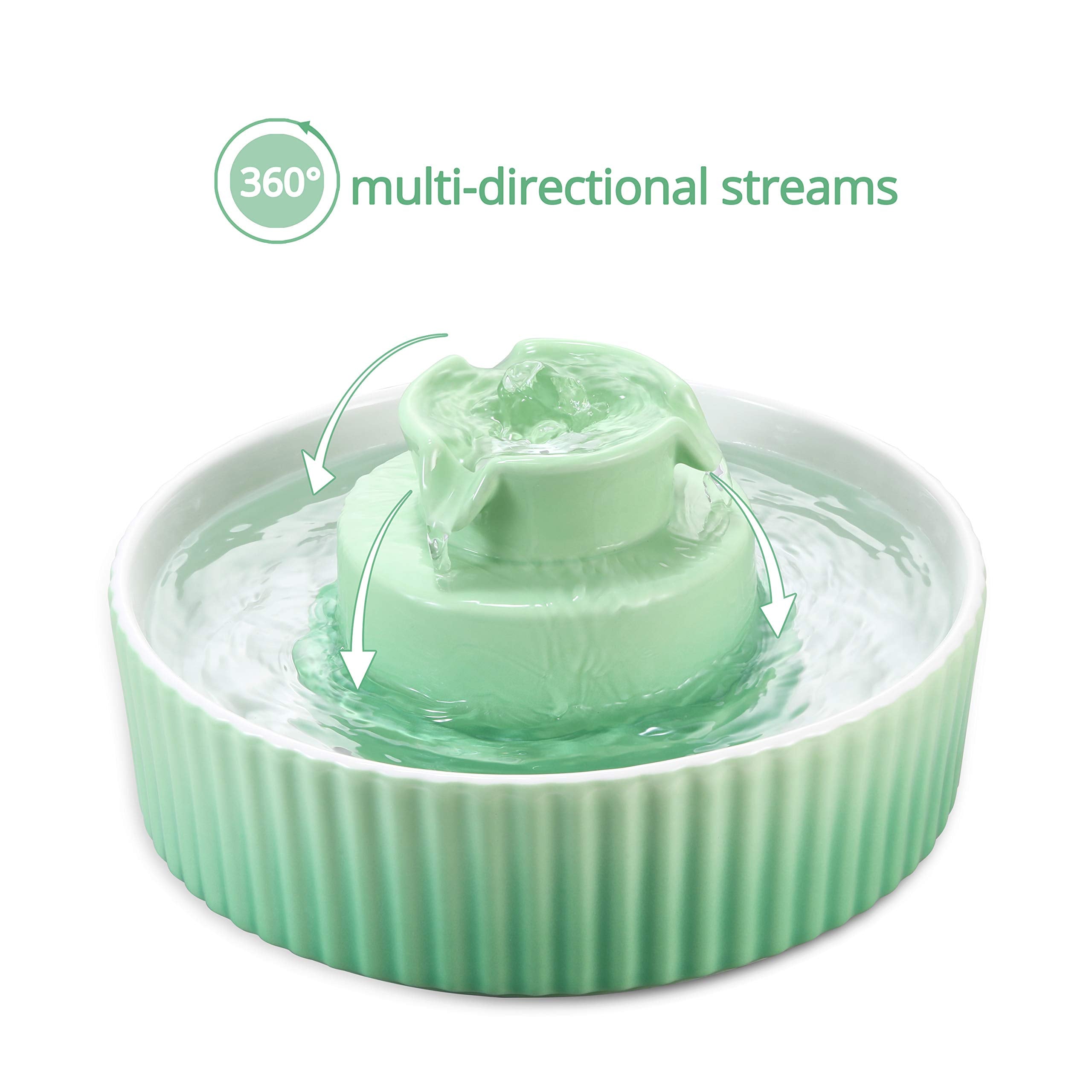 Wonder Creature Cupcake fountain porcelain surface resists rust and is easy to clean.
