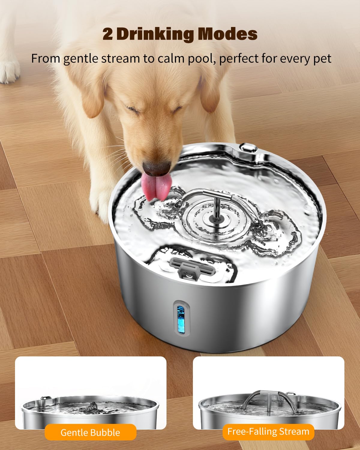 Wonder Creature two drinking modes provide gentle or flowing hydration.