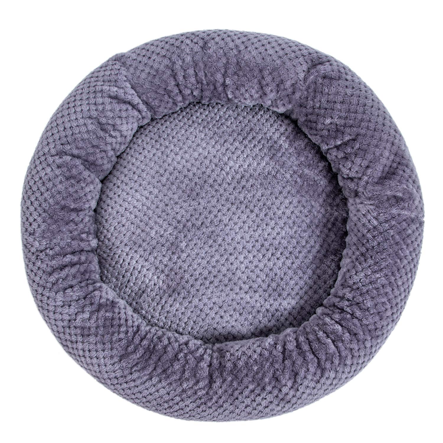 WONDER MIRACLE fuzzy deluxe bed grape-purple color adds vibrant style to any pet space.