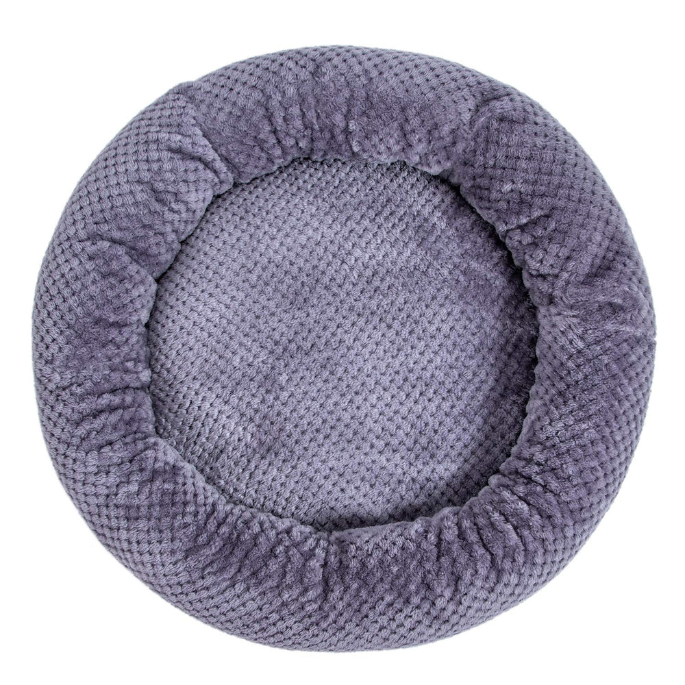 WONDER MIRACLE fuzzy deluxe bed grape-purple color adds vibrant style to any pet space.