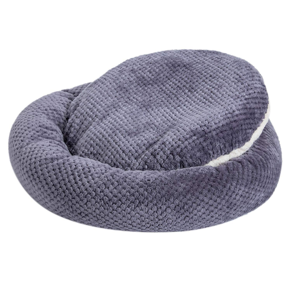 WONDER MIRACLE fuzzy deluxe bed plush-fabric closeup shows cozy texture for pets.