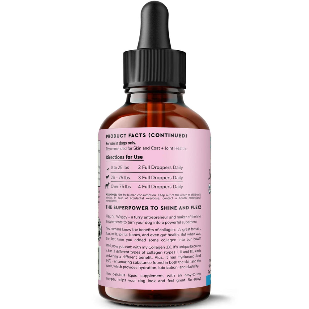 Wonder Paws collagen blend types I II III image highlights comprehensive support