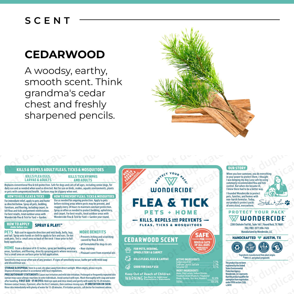 Wondercide cruelty-free and USA-made formula supports natural pest prevention.