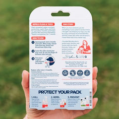 Wondercide dog collar water resistant for everyday wear with continued repellency.