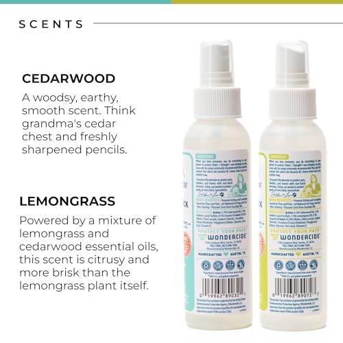 Wondercide lemongrass and cedarwood scent for pest relief