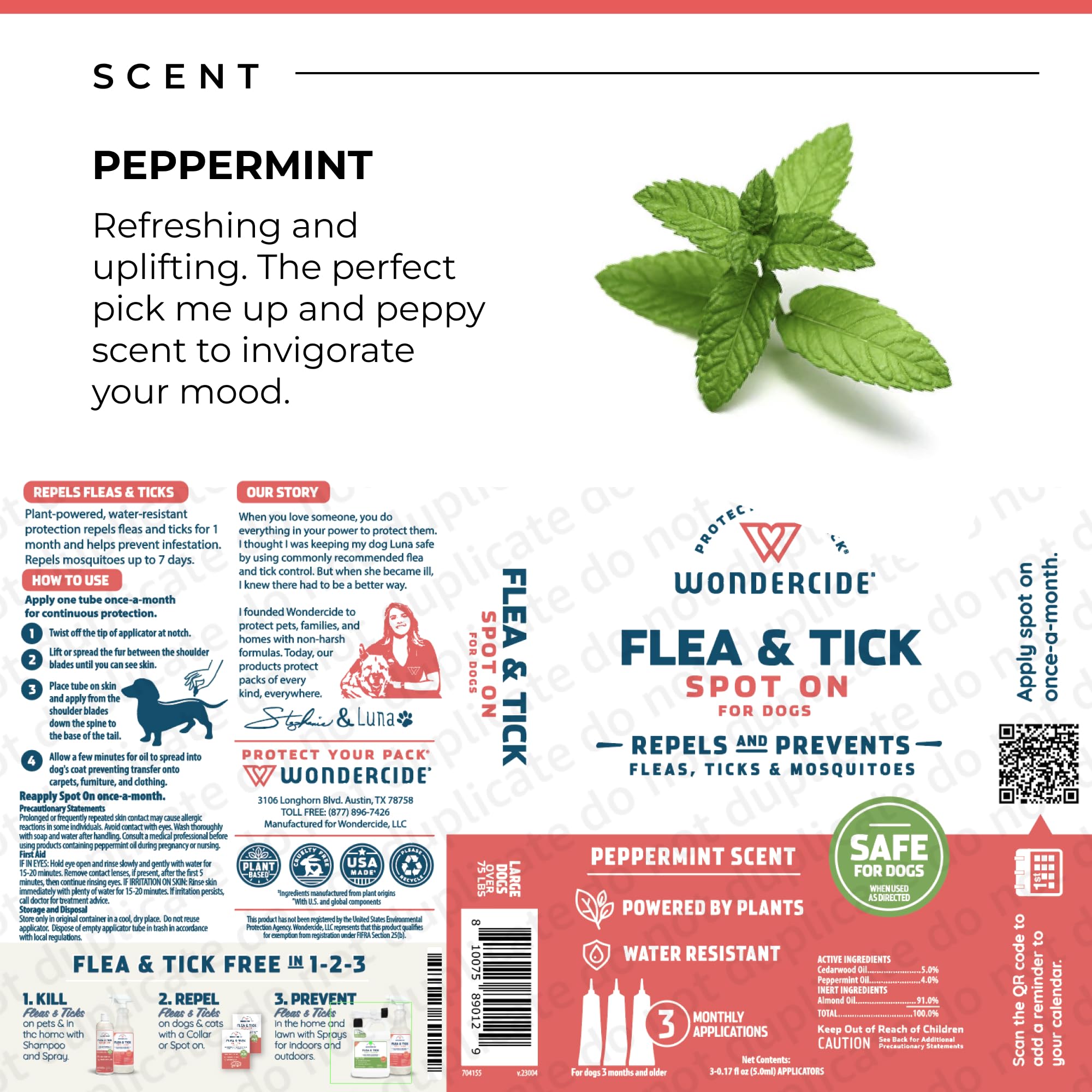 Wondercide recyclable packaging shown for eco-conscious pet owners