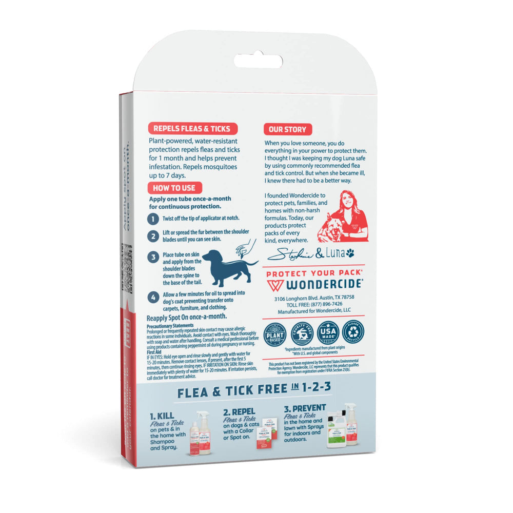 Wondercide flea tick dog spot-on helps repel mosquitoes during outdoor activities.
