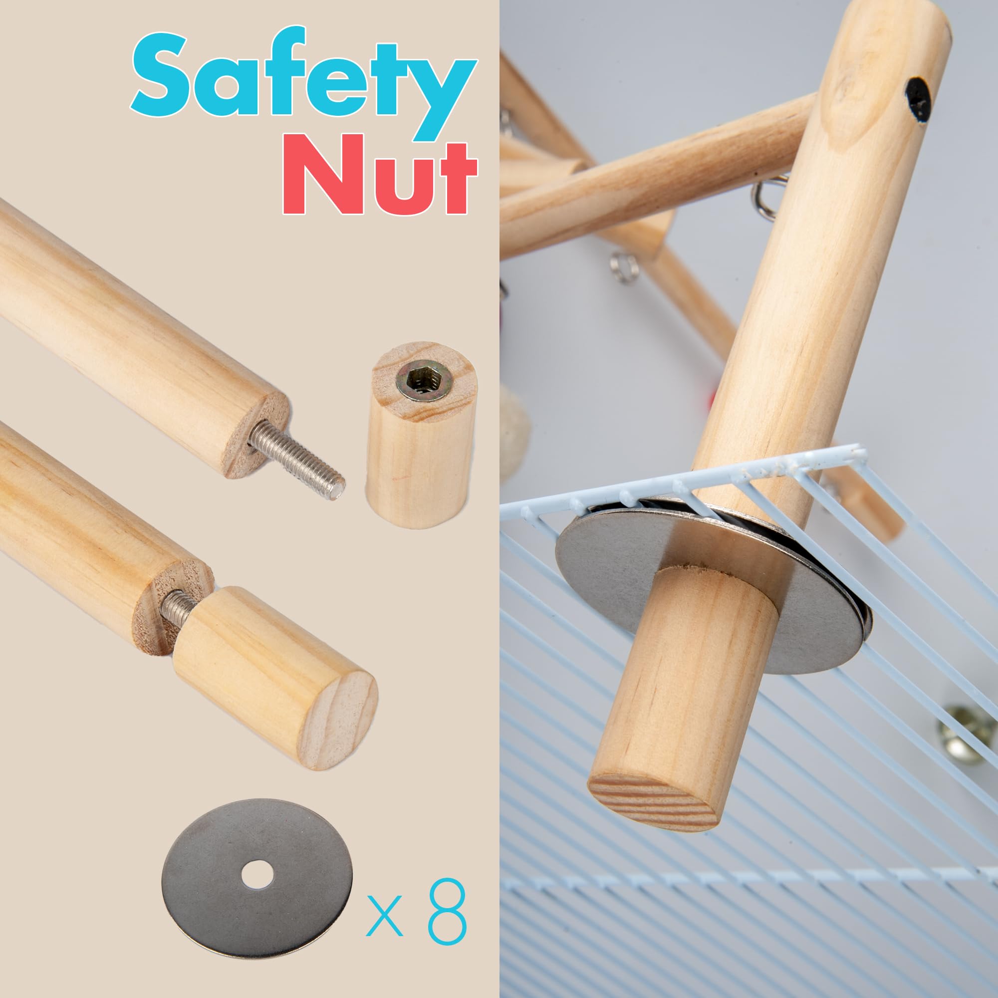 Wondwo bird food holder perch with built-in feeder for convenient refills