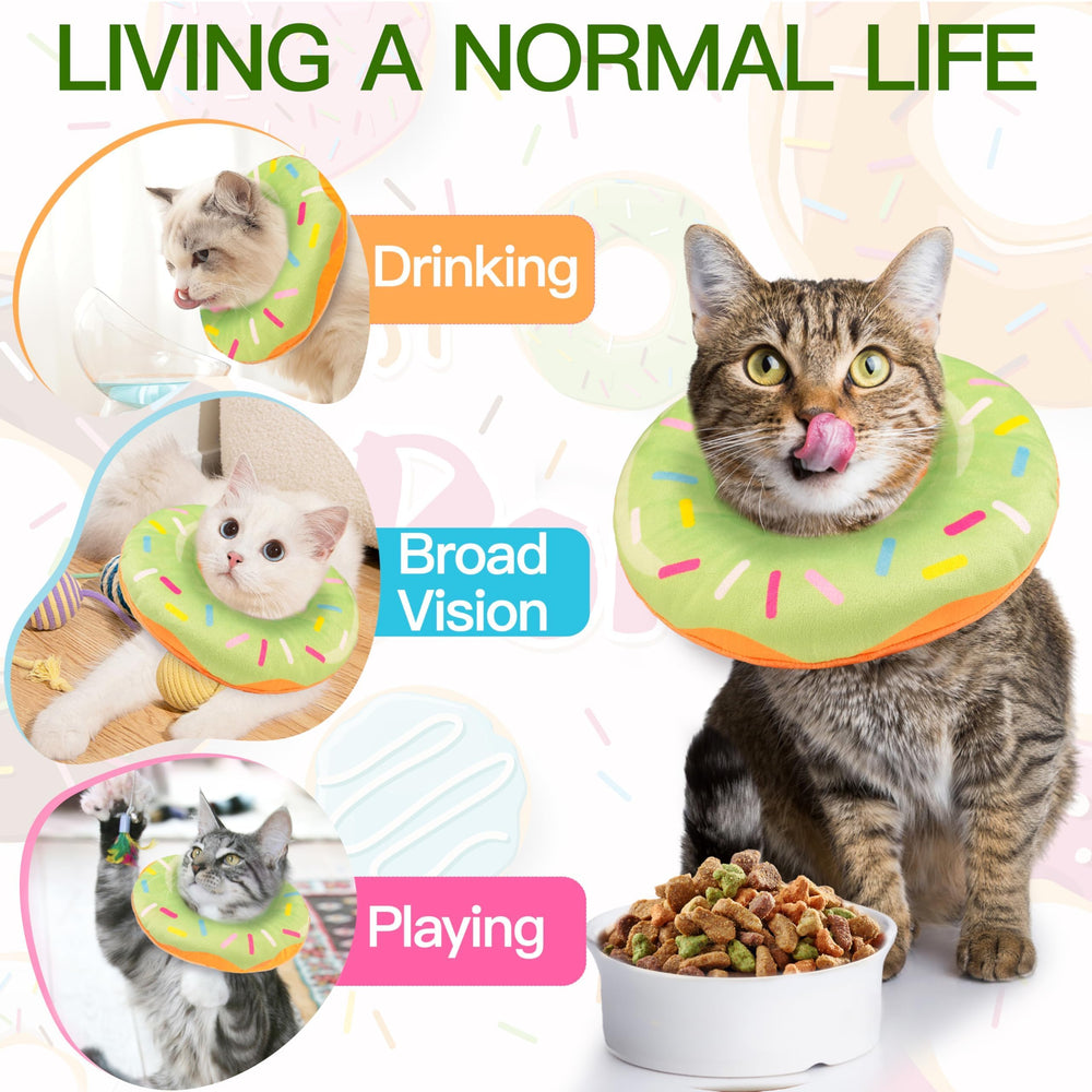 WONONE cat donut collar promotes comfortable sleep during healing.