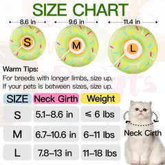 WONONE cat donut collar close-up shows soft, lightweight fabric and comfy fit.